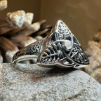 Oak Ash Thorn Moonstone Ring