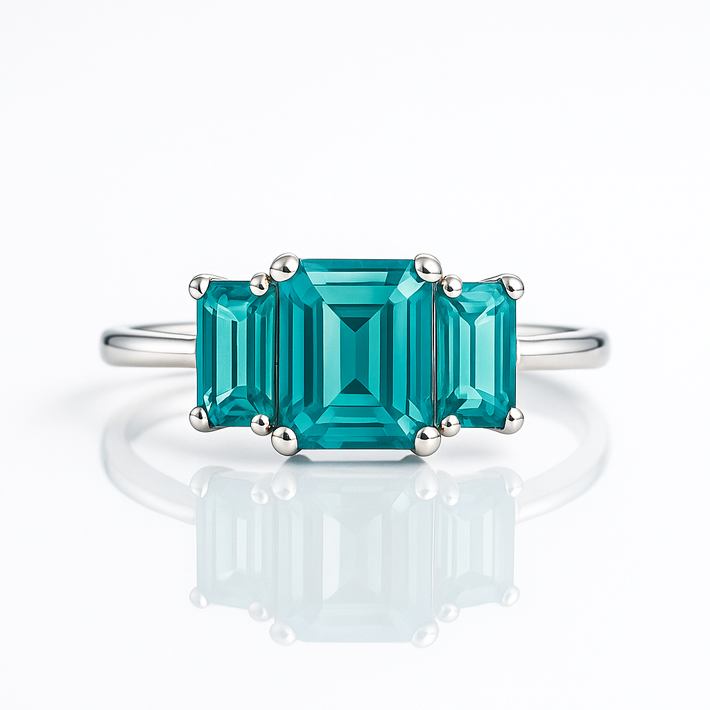 Green Topaz Silver Sterling Ring