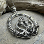 Celtic Swan Claddagh Necklace