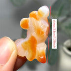 Bohemian Agate Golden Fish Crystal Pendant Small Animal Carving Natural Stone