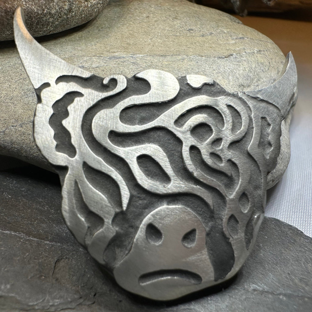 Celtic Highland Cow Brooch