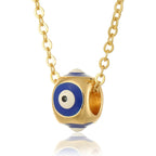 Olivenorma Oil Dripping Round Evil Eye Pendant Necklace
