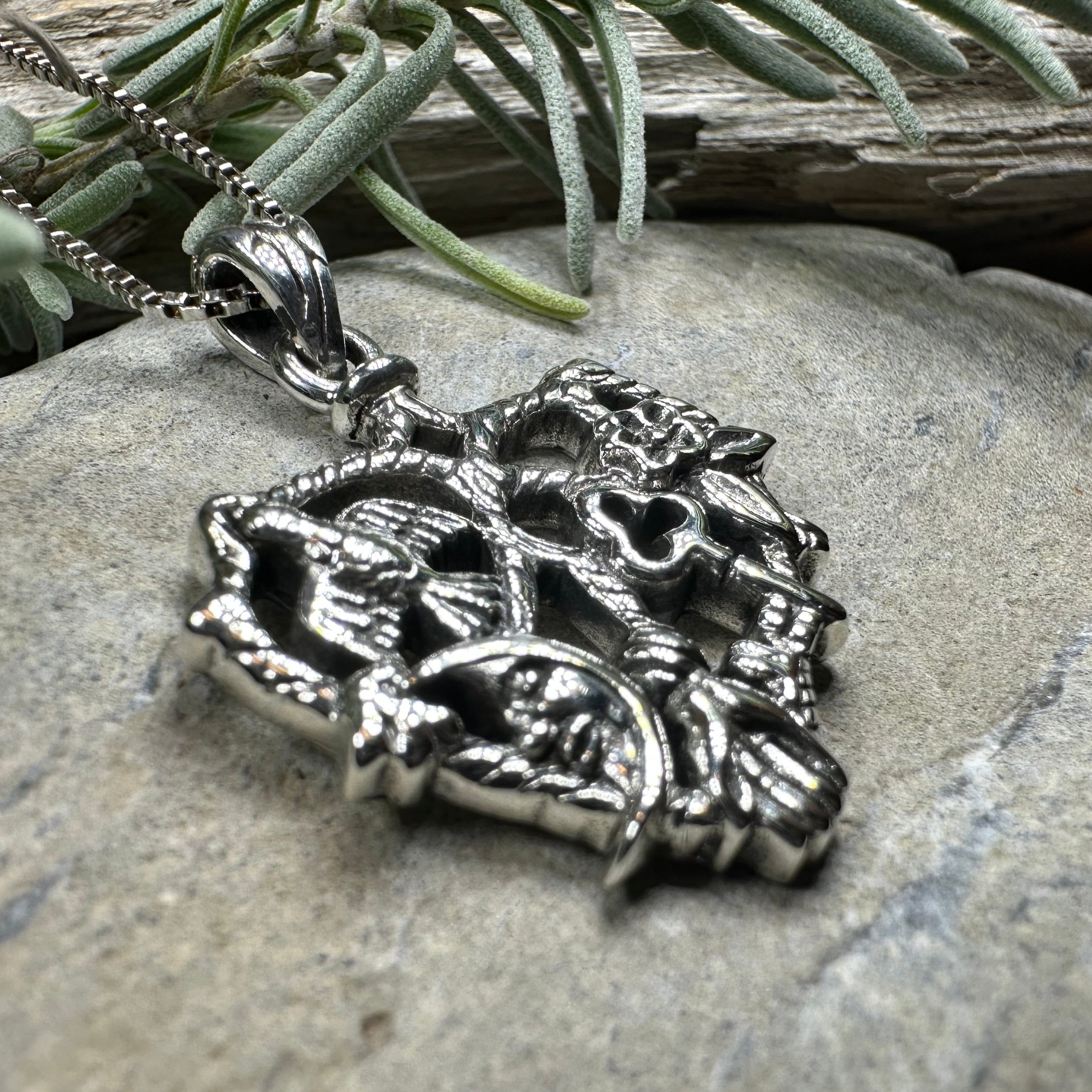 Heart Italian Cimaruta Pendant