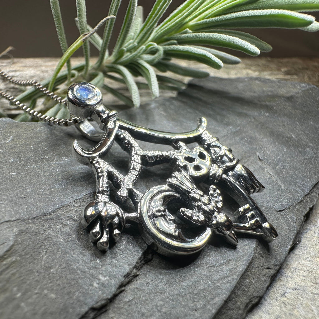 Moonstone Italian Cimaruta Pendant