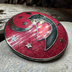 Red Enamel Owl Love Brooch