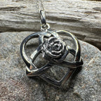Celtic Rose Heart Necklace