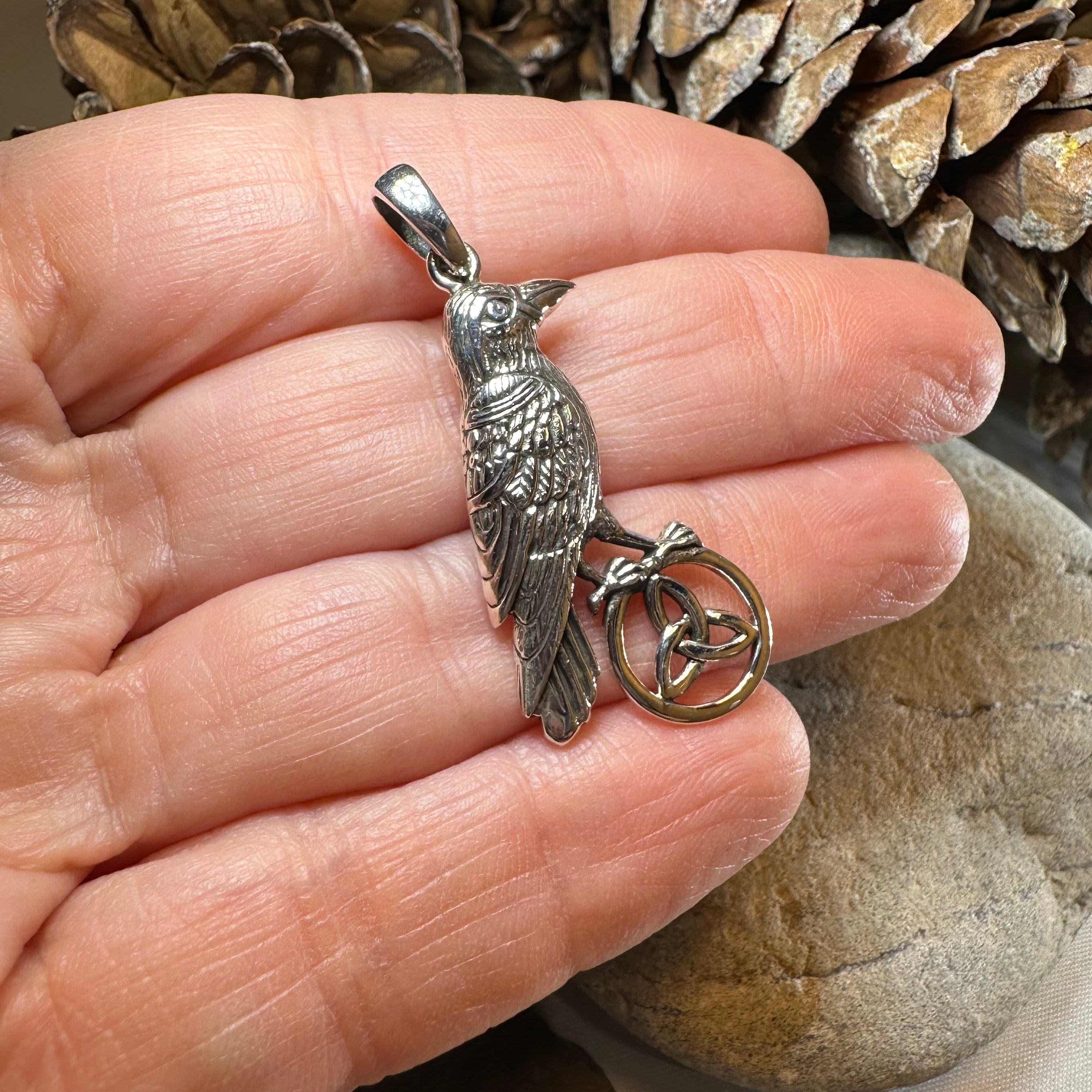 Celtic Guardian Raven Necklace