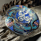 Celtic Birds Enamel Brooch