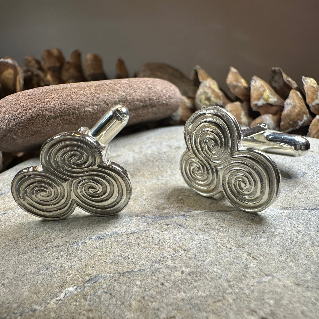 Artisan Newgrange Triple Spiral Cufflinks