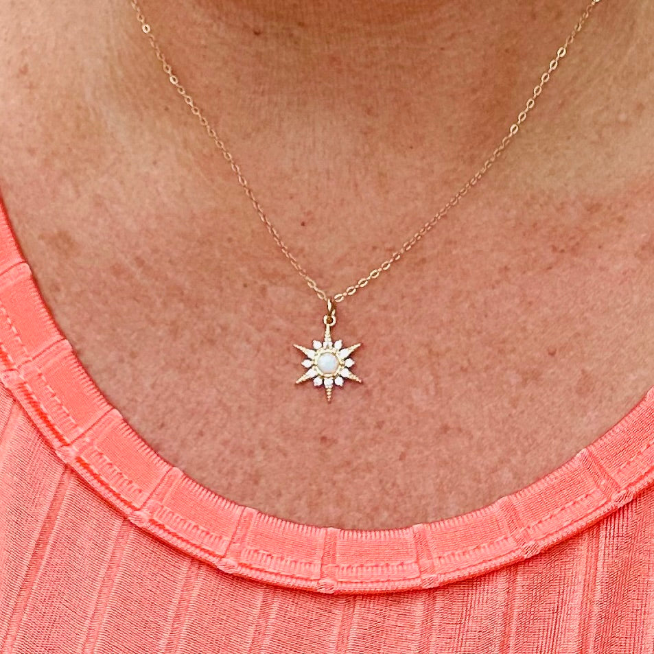 Stellina Opal Star Necklace