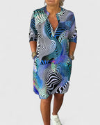 Helinae™ | Sophisticated V-neck Dress