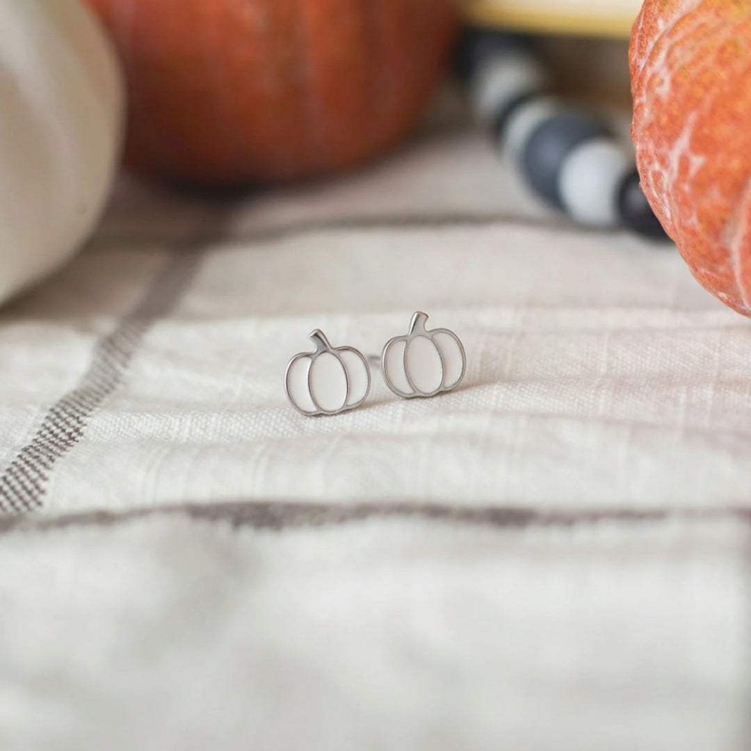 White Pumpkin Earrings