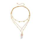 Olivenorma Rose Quartz Freshwater Pearl Pendant Necklace Set