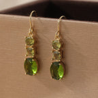Elegant Green Retro Pendant Earrings