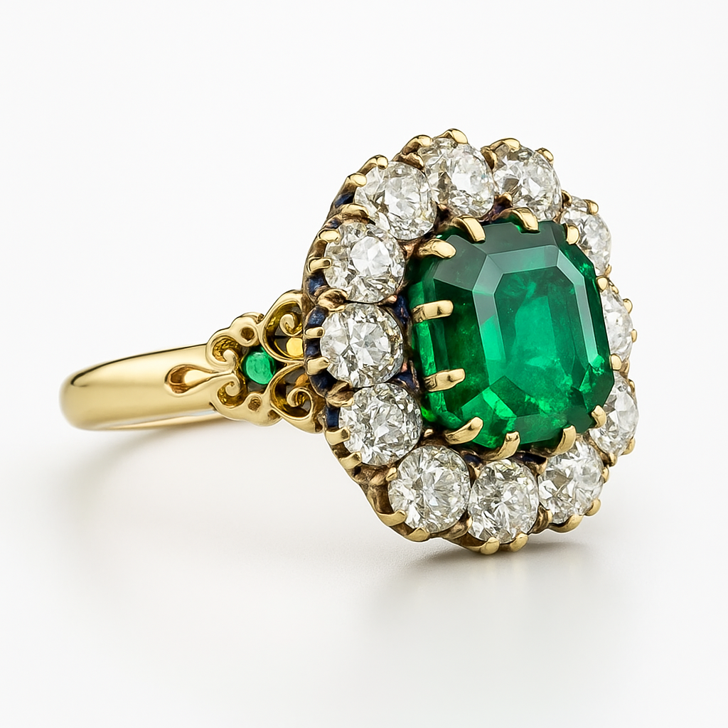 Green Gem 14K Gold Crystal Ring