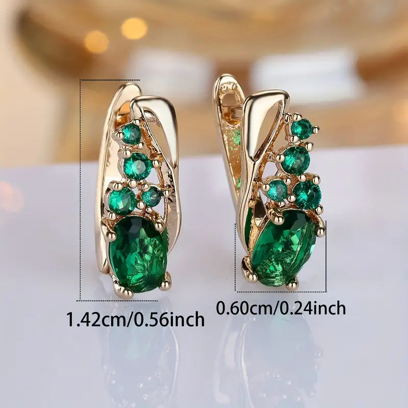 Thessaly Elegance Green Earrings