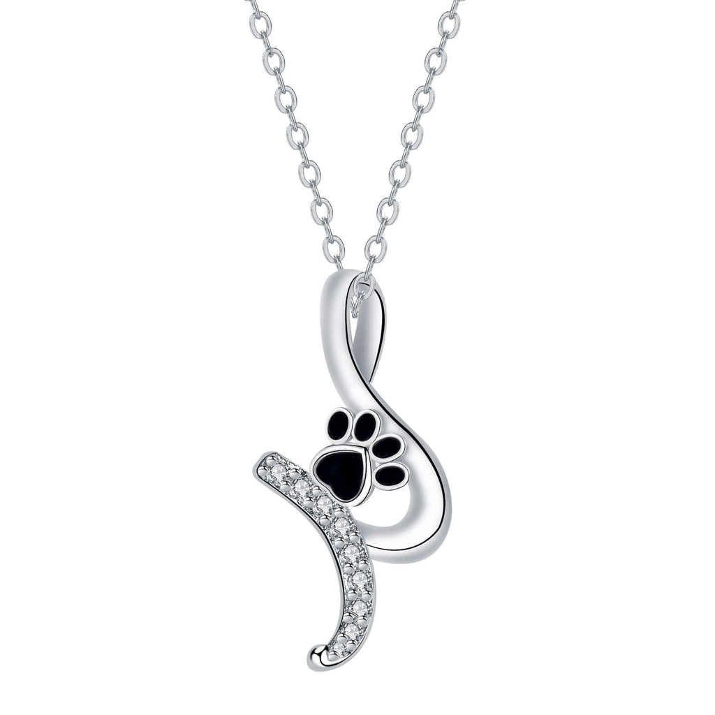 Cute Paw Print Pendant Necklace