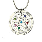 Olivenorma Tree of Life Birthstone Name Engraving Necklace