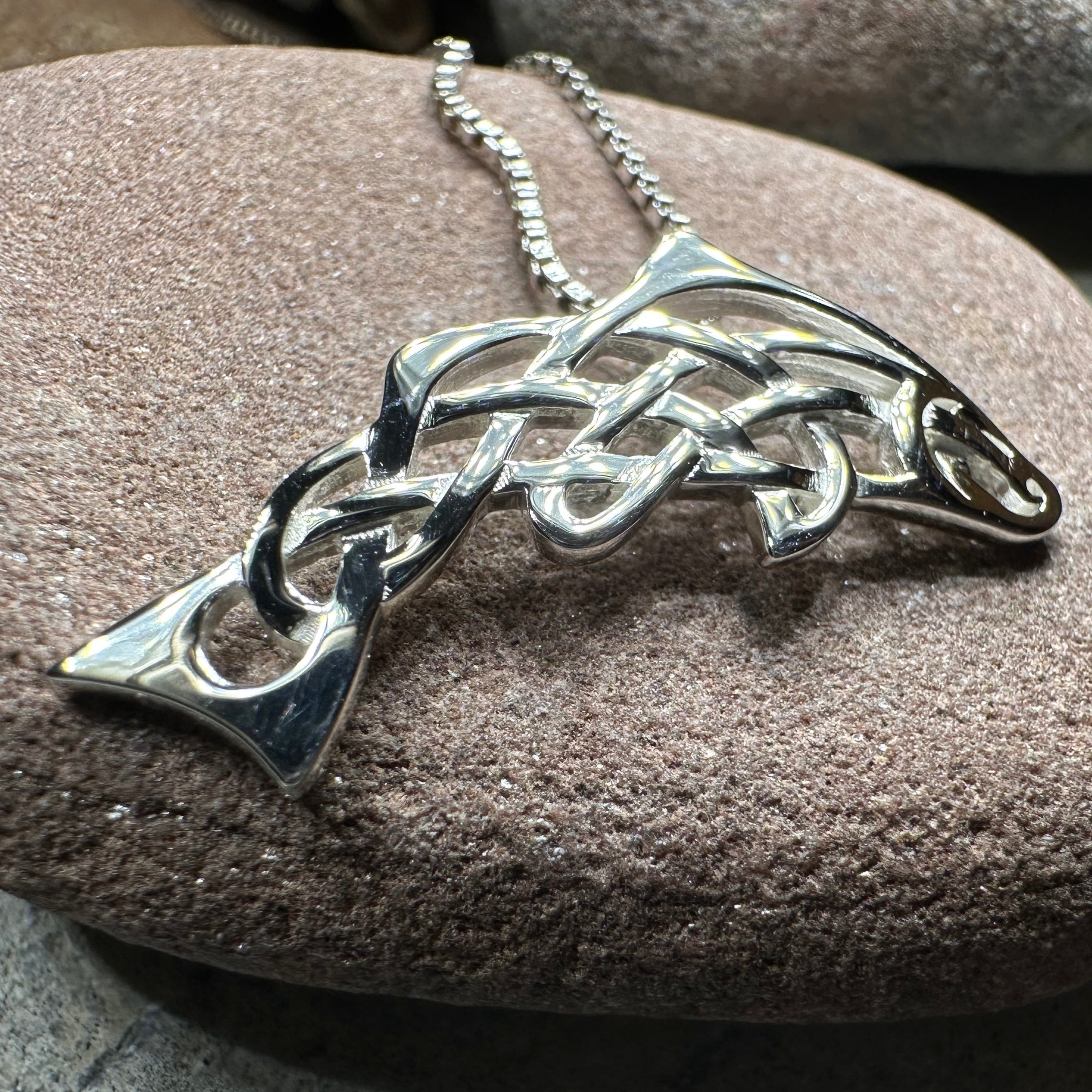 Celtic Salmon of Knowledge Necklace