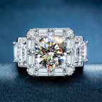 Men's Square CZ Rhinestone Ring - Bright and Unique Finger Accessory
