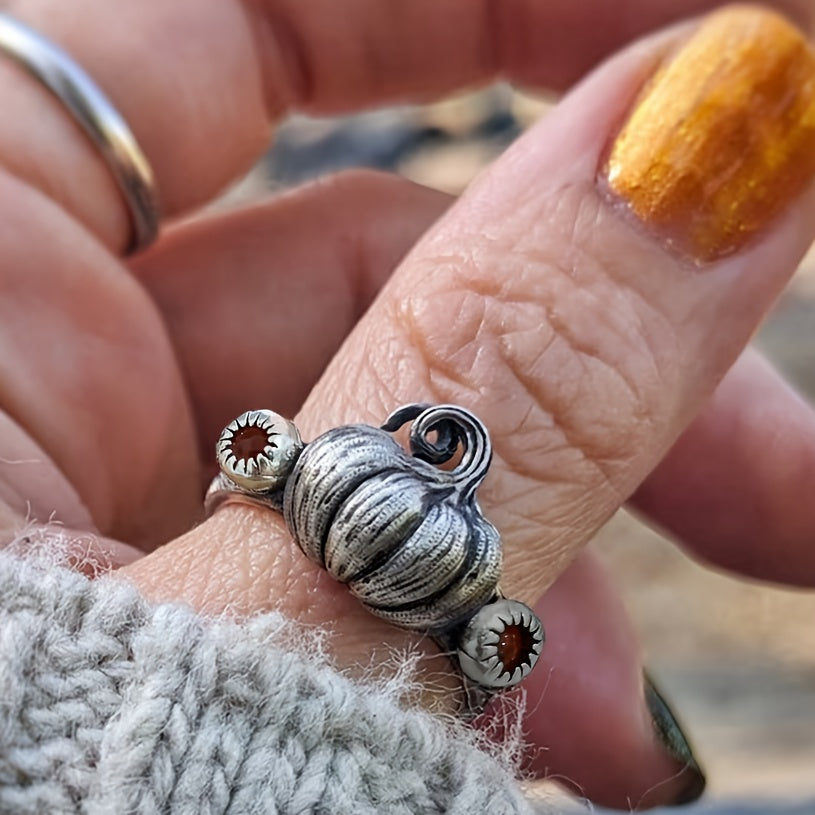 Unique Pumpkin Zirconia Ring
