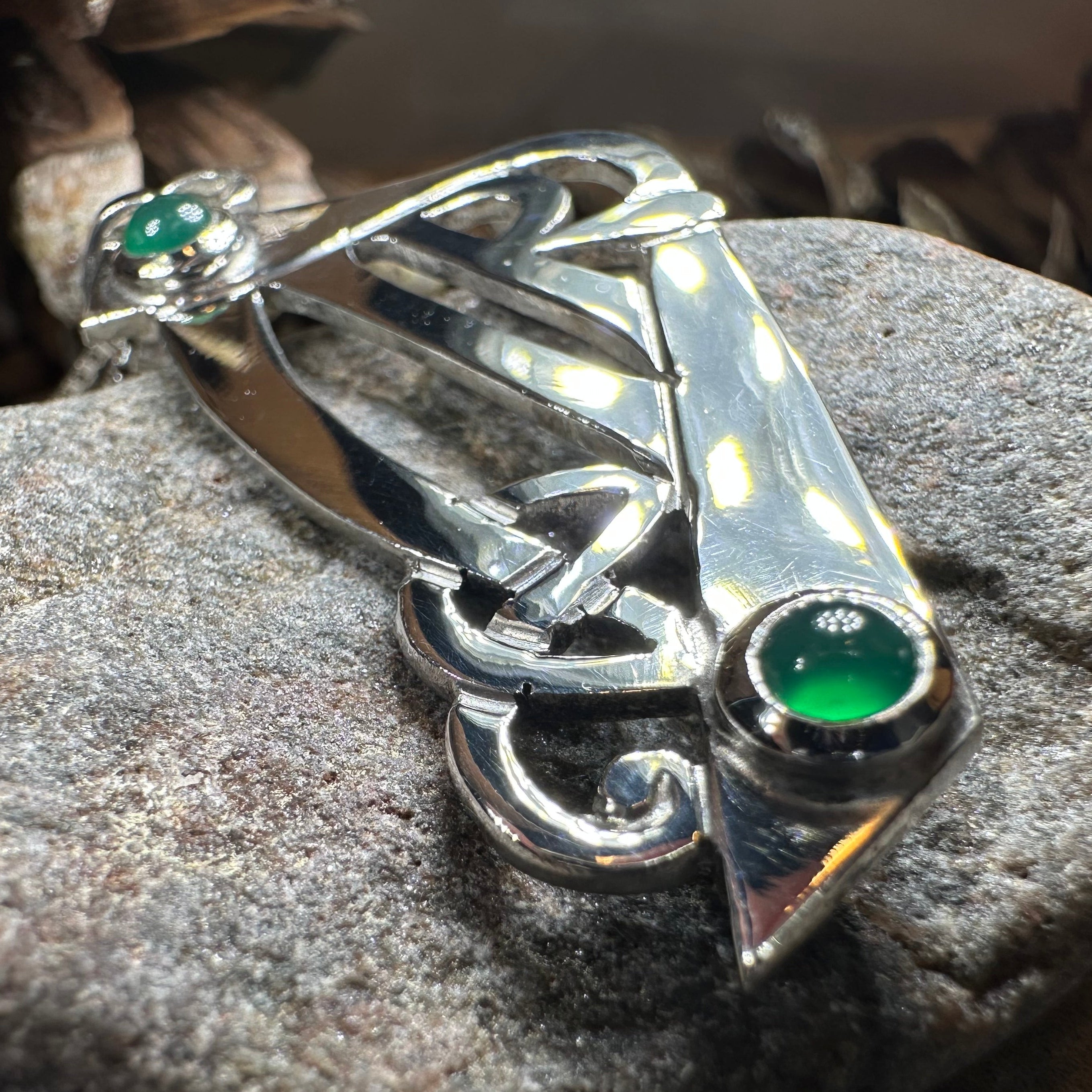 Artisan Large Irish Harp Necklace