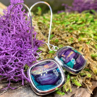 Heathergems Celtic Square Earrings