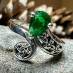 Emerald Dream Trinity Knot Ring