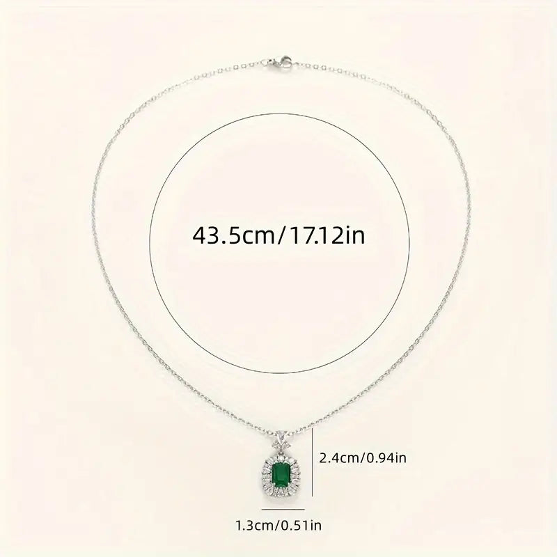 Glowing Green Gem Necklace