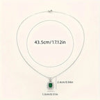 Glowing Green Gem Necklace