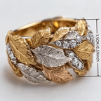 Unique Leaf & Zirconia Ring