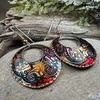 Firedancer Celtic Spiral Copper Earrings