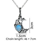 Olivenorma Bohemia Moonstone Moon Necklace
