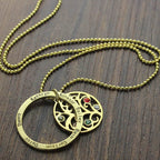 Olivenorma Tree of Life Birthstone Name Engraving Necklace