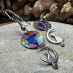 Colorful Cat Artisan Earrings