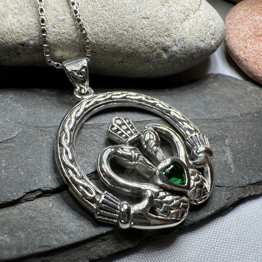 Celtic Swan Claddagh Necklace