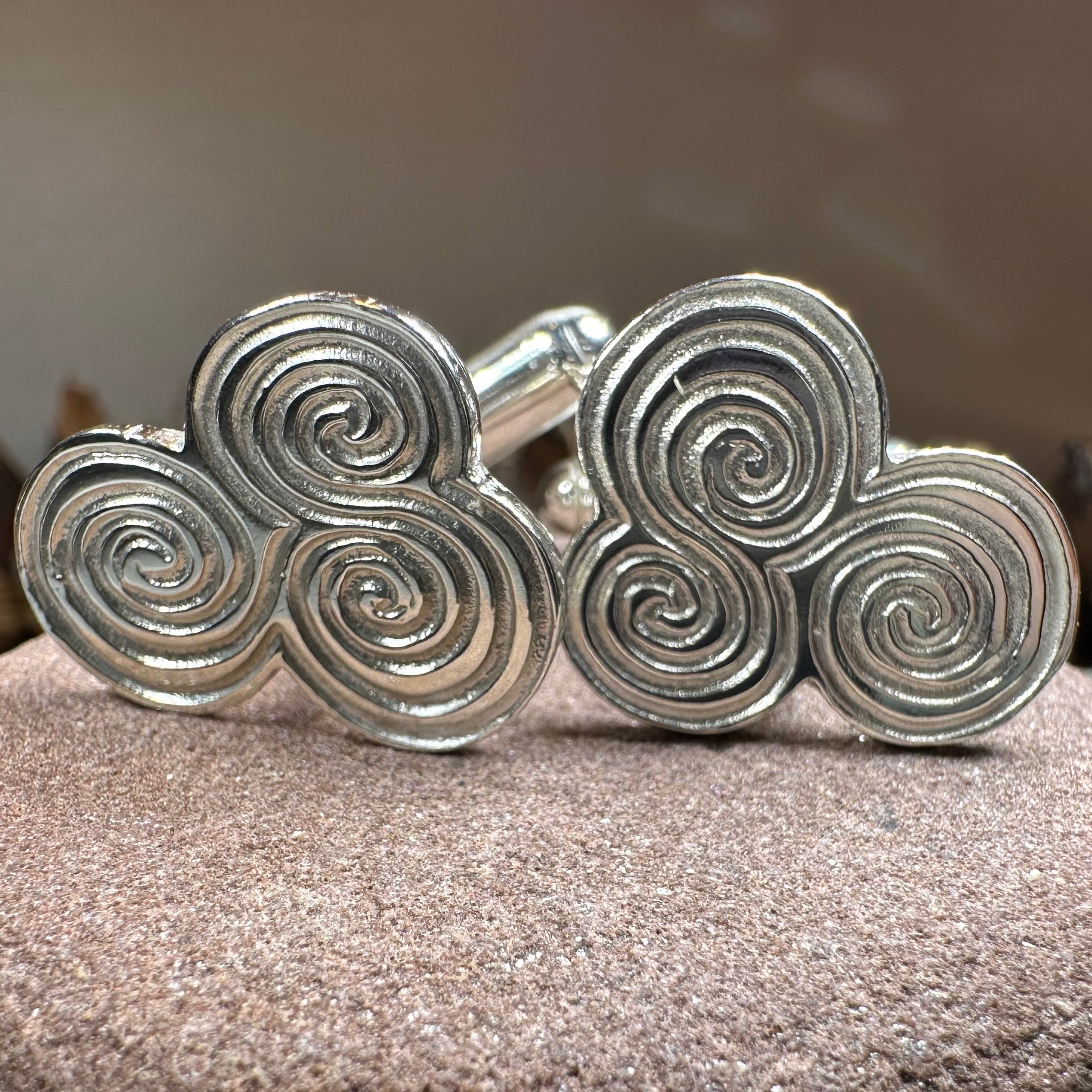 Artisan Newgrange Triple Spiral Cufflinks