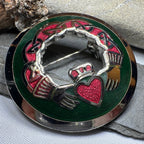 Enamel Irish Claddagh Brooch