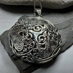 Pictish Triple Celtic Wolf Necklace