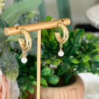 Ileana Thick Hoop Pearl Earrring