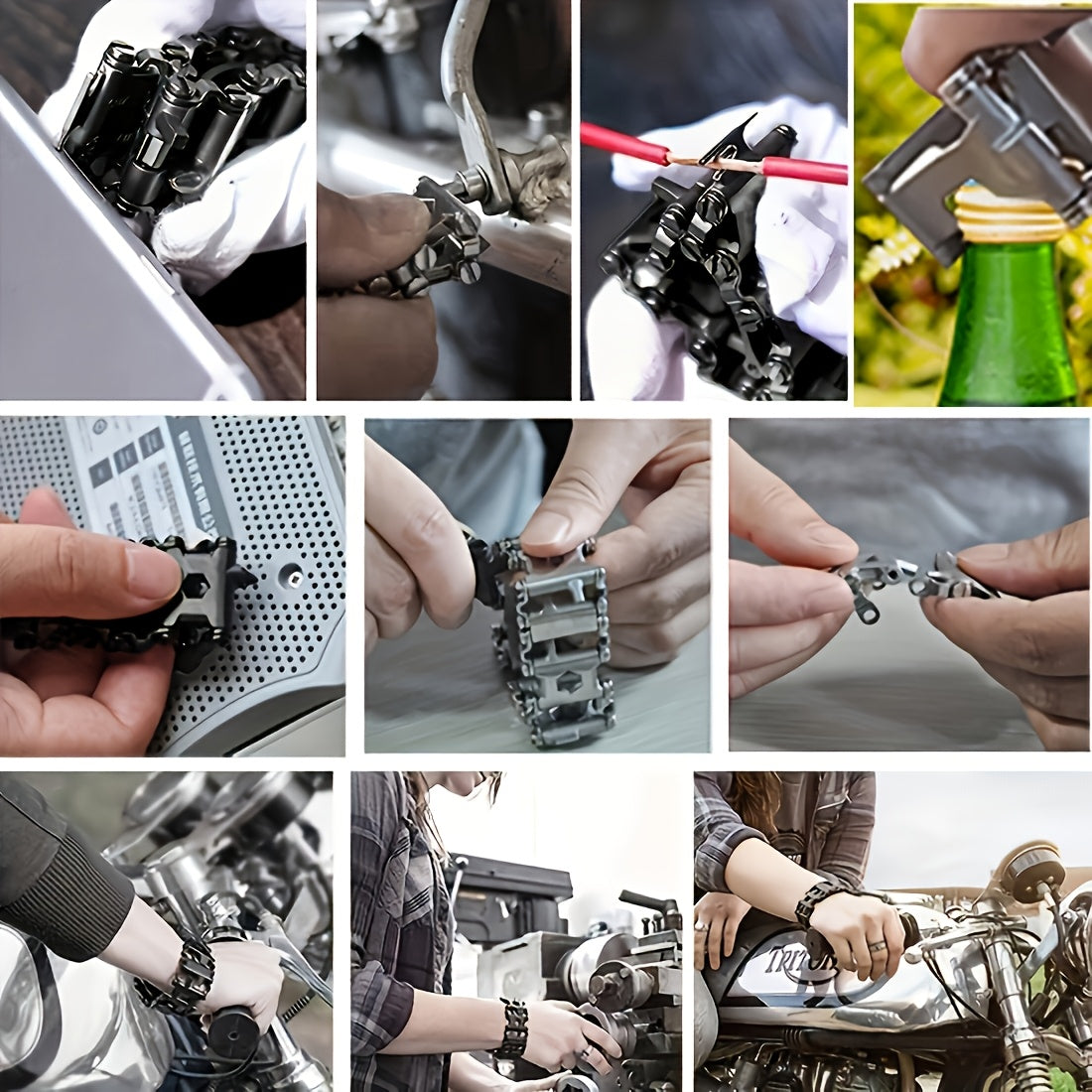 29-in-1 Tool Bracelet Stainless Steel - Outdoor Travel Wristband