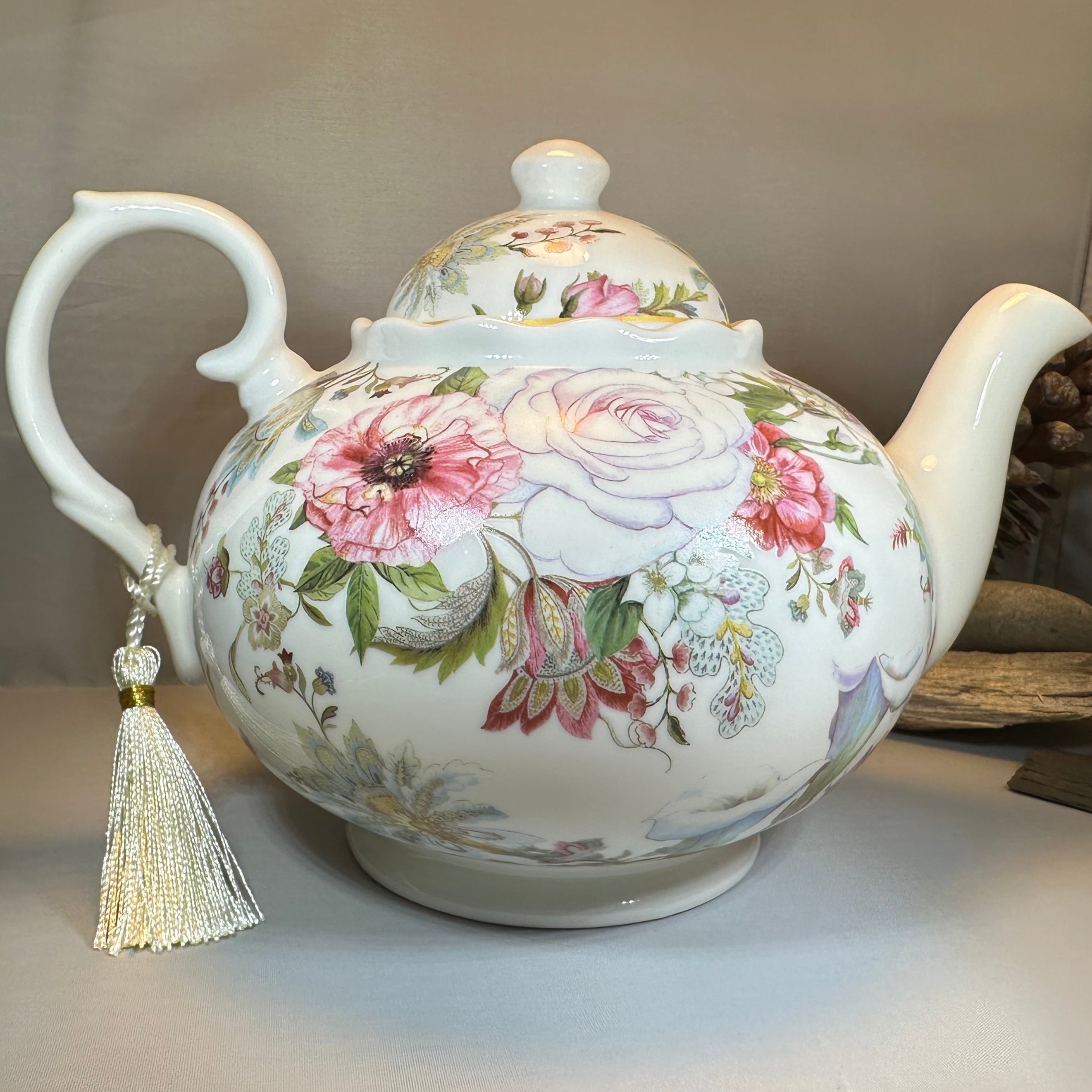 Dream Garden Fine China Teapot