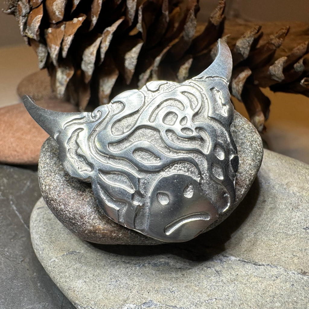 Celtic Highland Cow Brooch