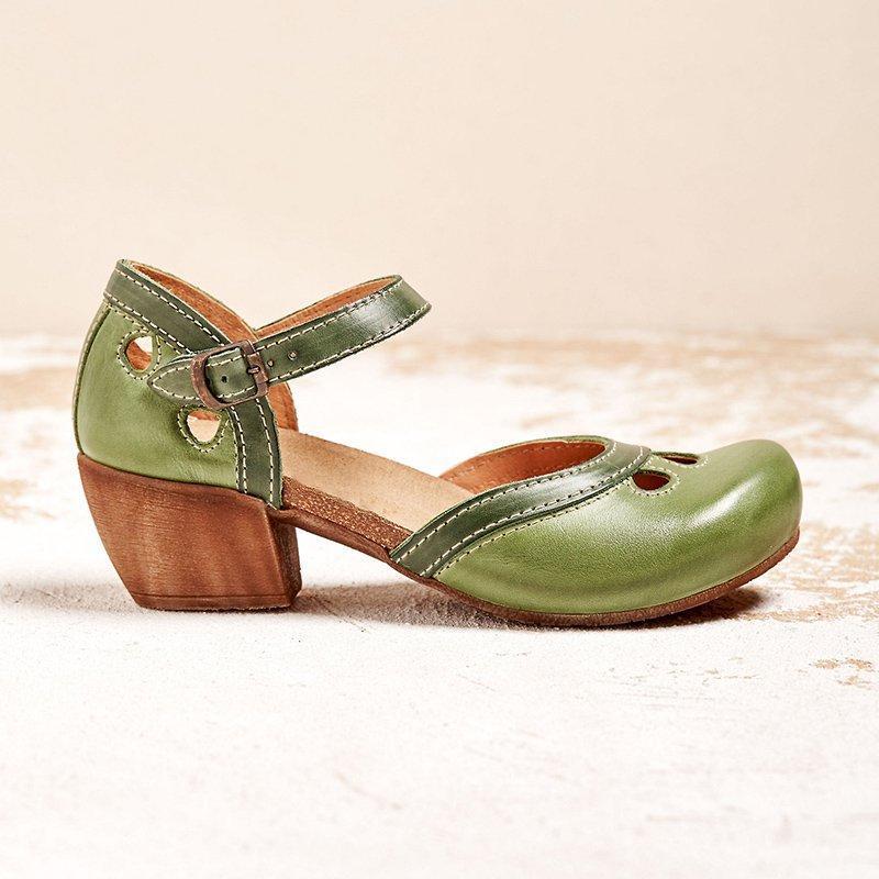 Comfortable orthopedic sandals with low heel