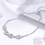 Sterling Silver Paw Print Bracelet