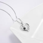 Paw and Heart Necklace with Infinity Charm