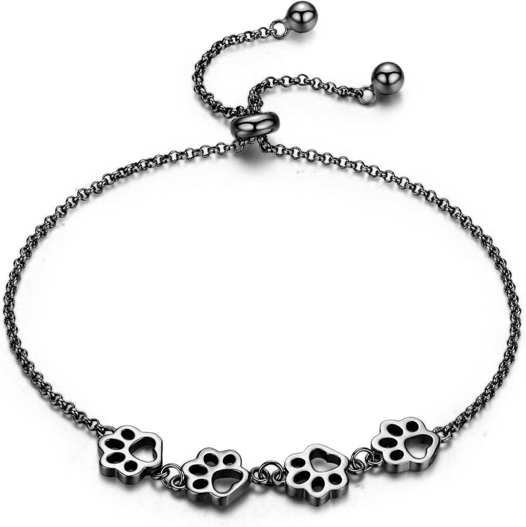 Sterling Silver Paw Print Bracelet