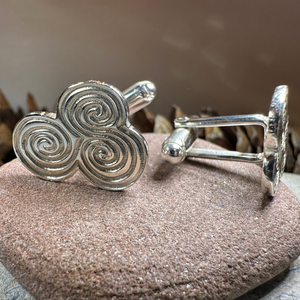 Artisan Newgrange Triple Spiral Cufflinks