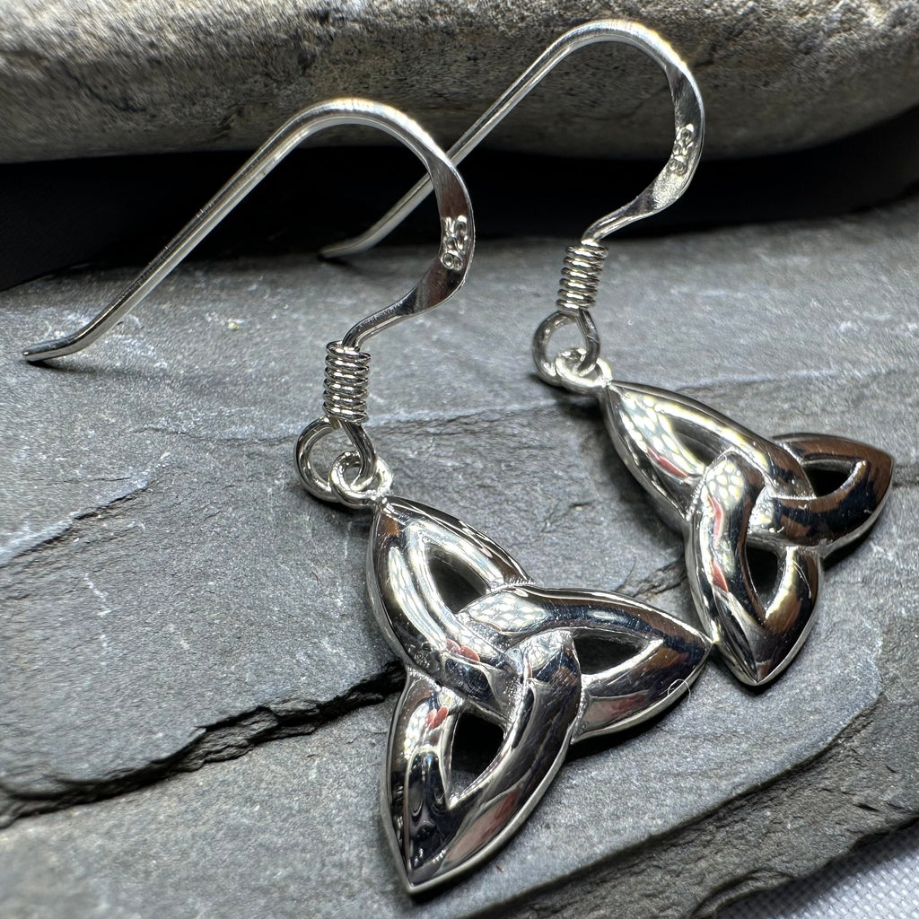 Dainty Trinity Knot Earrings