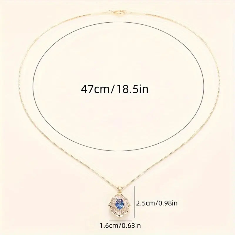 Elegant Midnight Blue Gold Necklace